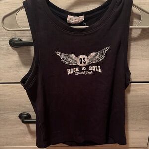 Rock & Roll World Tour Black Tank Top